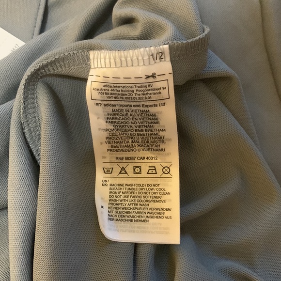 NWT Adidas Gray Golf Long Sleeve Polo Shirt Large - Picture 5 of 5